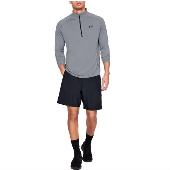 New Under Armour 1/2 Zip Long Sleeve Light Gray - Picture 3 of 7